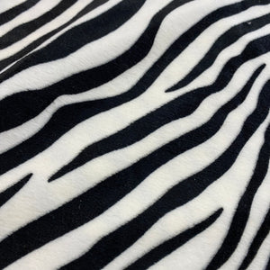 068 Zebra Print Velvet Deadstock Remnant 1m Bundle