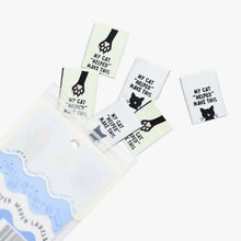Load image into Gallery viewer, My Cat "Helped" Make This Woven Labels by KATM | Pack of 6 Labels
