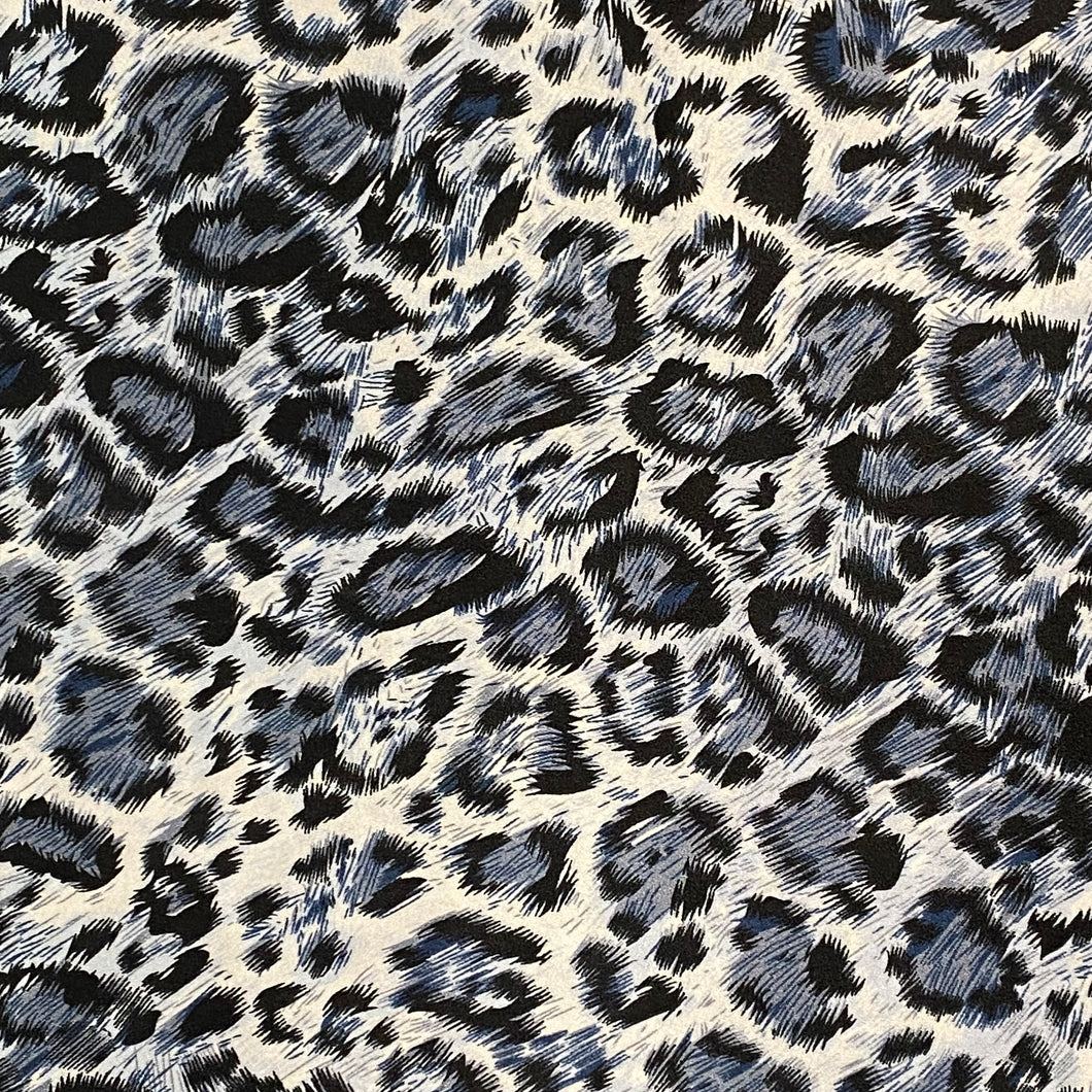 Leopard Print Polyester Satin