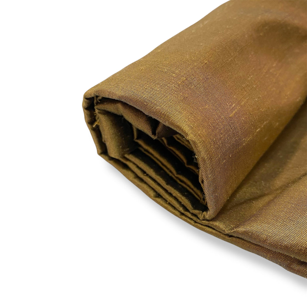 219 Bronze Synthetic Taffeta Woven Deadstock Remnant 1m Bundle