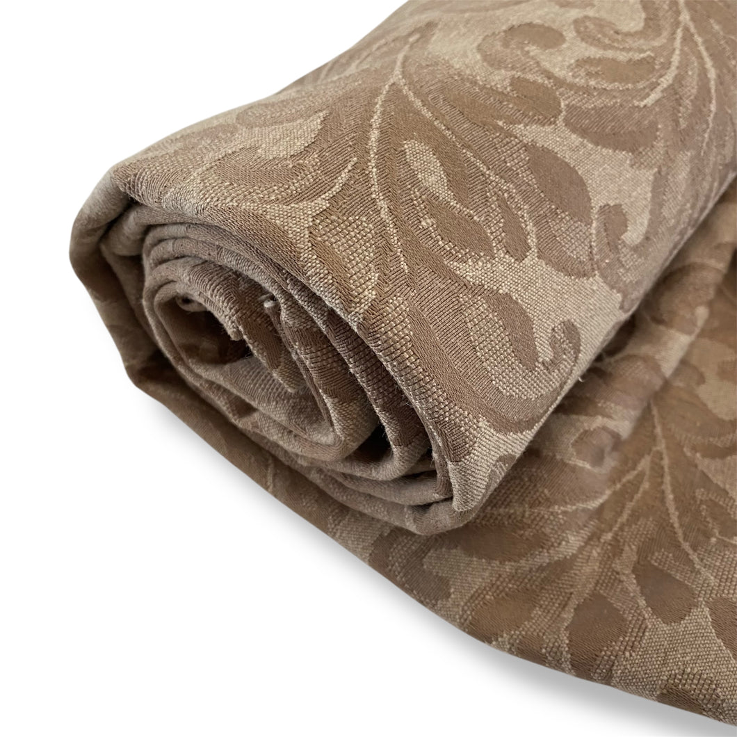 073 Taupe Leaf Upholstery Deadstock Remnant 1m Bundle