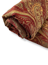 Load image into Gallery viewer, 099 Red and Gold Paisley Upholstery Deadstock Remnant 1m Bundle
