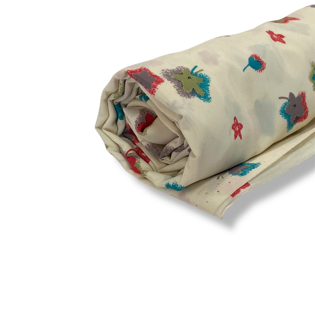148 Mini Floral Print Synethic Woven Deadstock Remnant 2m Bundle