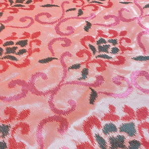 062 Red Damask Upholstery Deadstock Remnant 1m Bundle