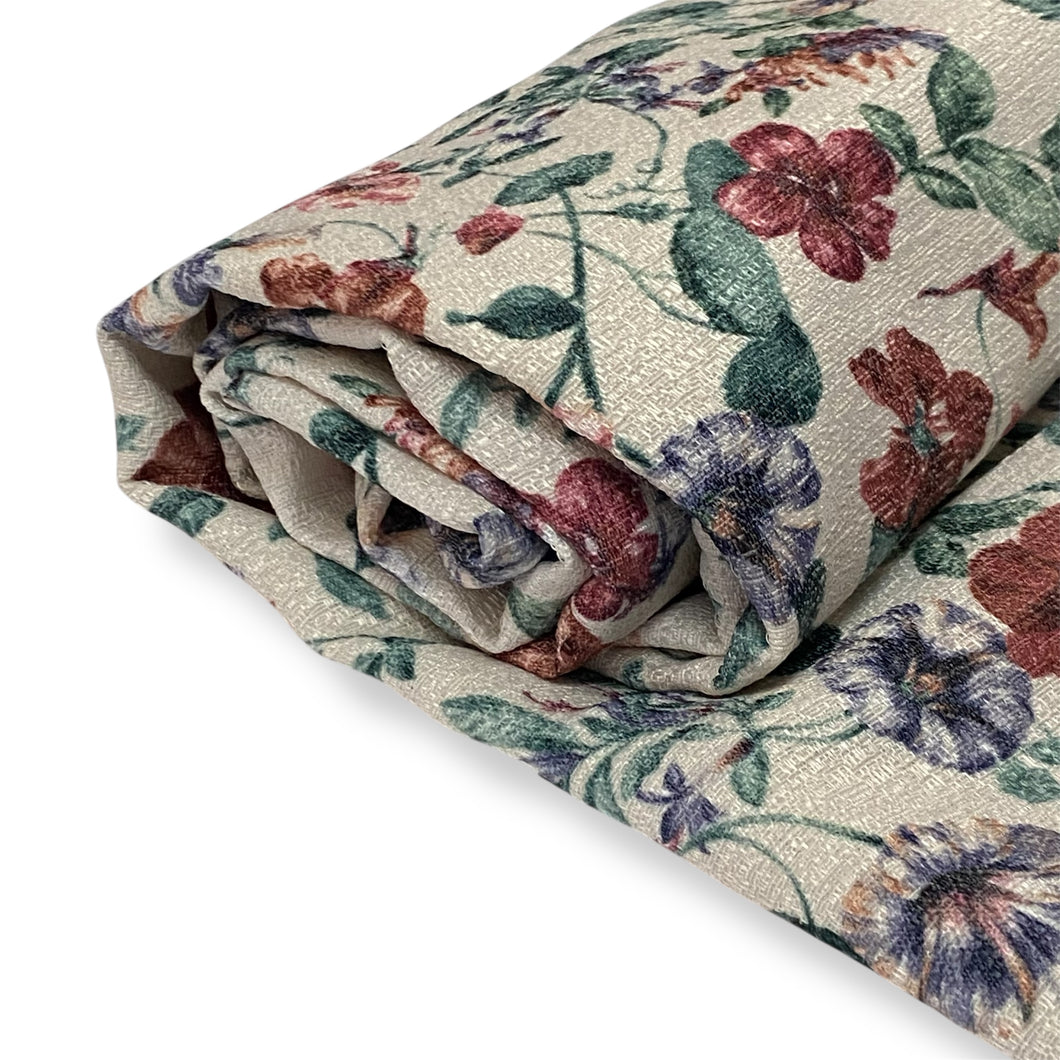 188 Multi Floral Woven Upholstery Deadstock Remnant 1m Bundle