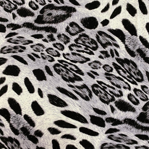 Printed Polyester Jersey- Snow Leopard