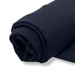 234 Dark Navy Blue Georgette Woven Deadstock Remnant 1m Bundle
