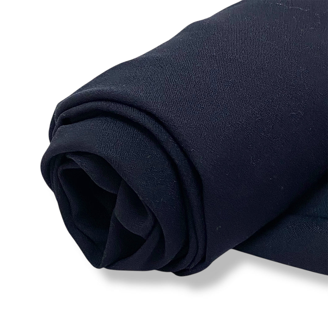 234 Dark Navy Blue Georgette Woven Deadstock Remnant 1m Bundle