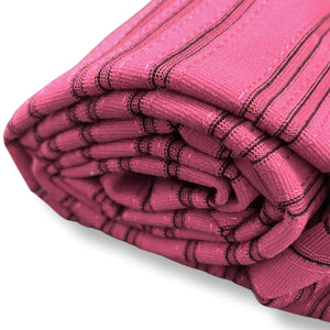 217 Rose red Striped Knit Deadstock Remnant 1m Bundle