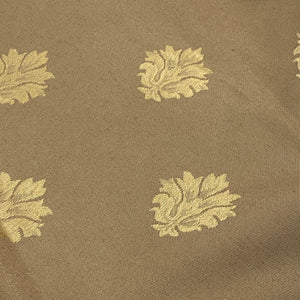 044 Old Gold Satin Leaf Upholstery Deadstock Remnant 1m Bundle