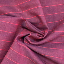 Load image into Gallery viewer, Wool Woven Fabric- Red Stripes
