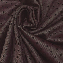 Load image into Gallery viewer, Rayon Knit Burnout Velvet Swiss Dots- Brown
