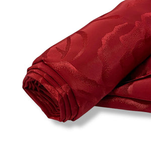 245 Red Rose Damask woven Deadstock Remnant 2m Bundle