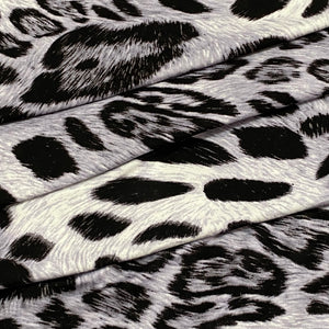 Printed Polyester Jersey- Snow Leopard