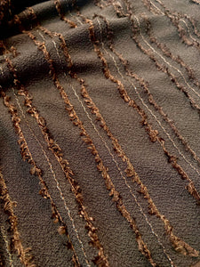 013 Chocolate Brown Faux Chenille Deadstock Remnant 3m Bundle