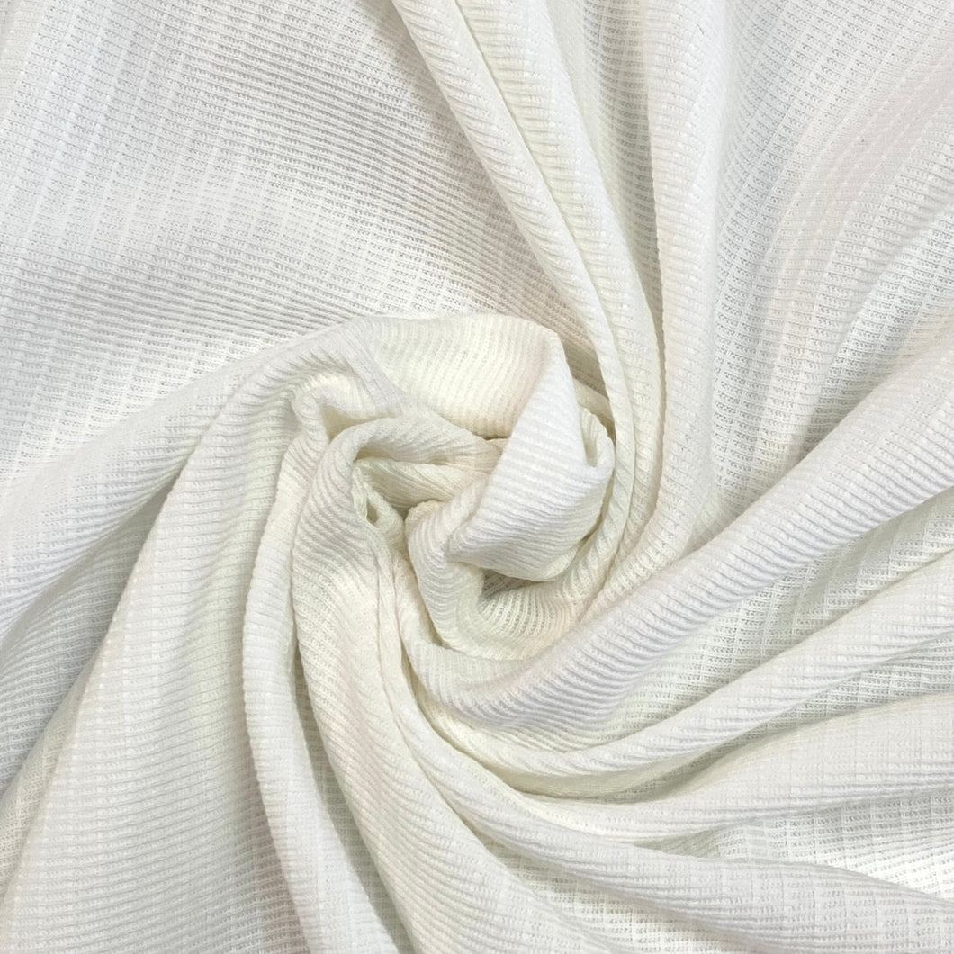 Cotton Blend Baby Waffle Knit- White