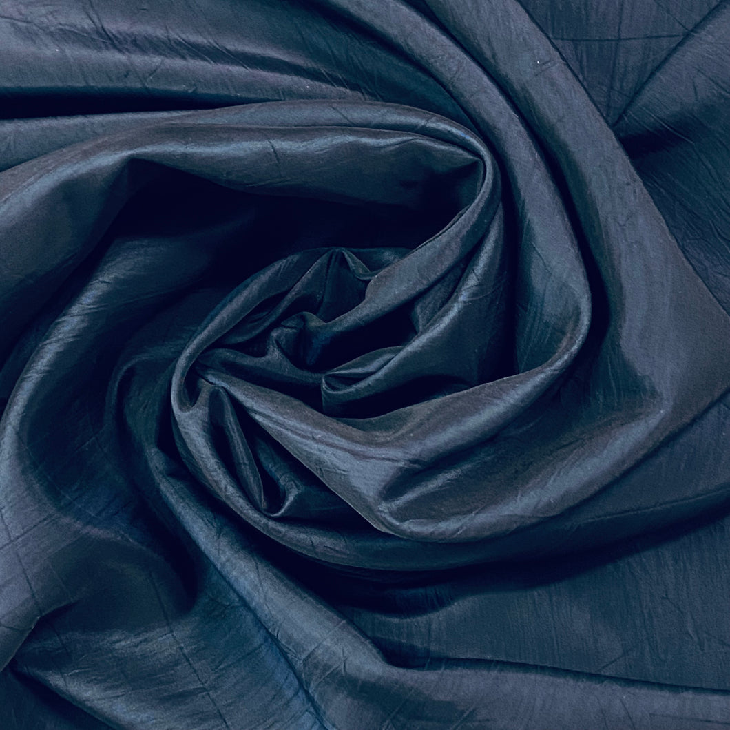 Polyester Taffeta Woven Fabric - Washed Finish- Dark Blue