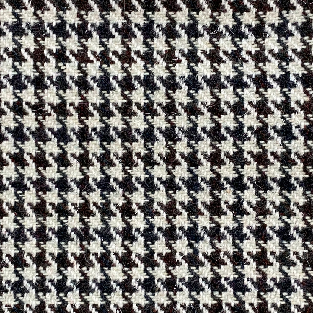 Wool Woven Fabric- Brown Houndstooth