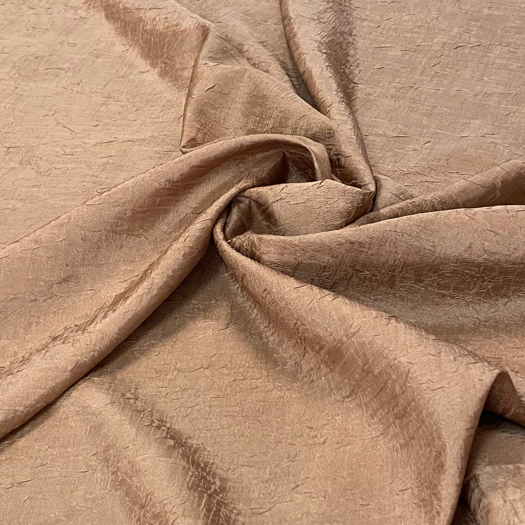 Polyester Taffeta Woven Fabric - Washed Finish- Light Mocha