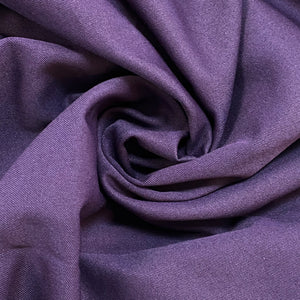 Wool Woven Fabric- Eggplant