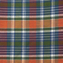Load image into Gallery viewer, Cotton Woven Fabric Plaid- Orange and Green
