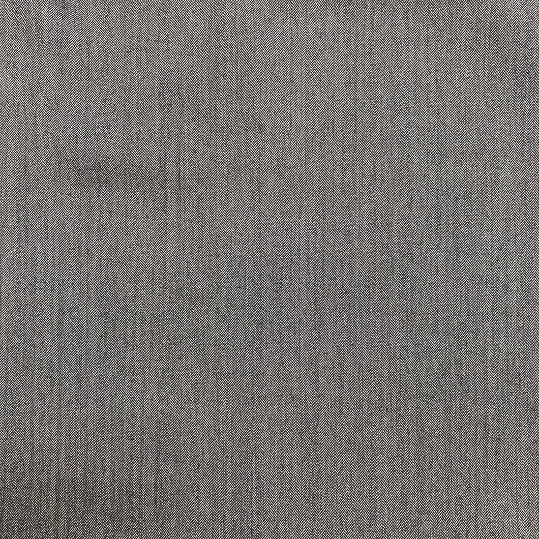 Wool Woven Fabric- Dark Grey Herringbone