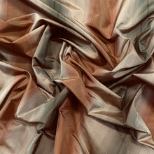 Load image into Gallery viewer, Striped Polyester Taffeta Woven Fabric - Red Green and Pale Gold
