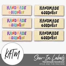 Load image into Gallery viewer, Handmade Goodness Woven Labels by KATM | Pack of 6 Labels
