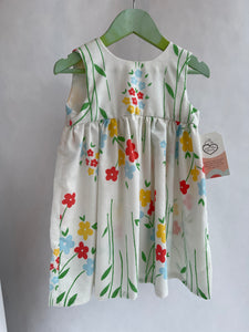 Little Love Birds Dress (White vintage floral #001)