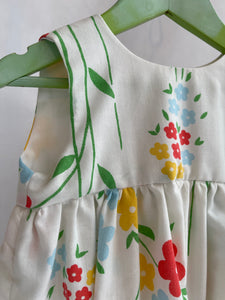 Little Love Birds Dress (White vintage floral #001)