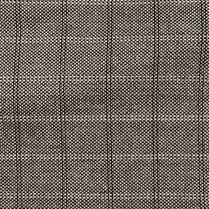 Wool Woven Fabric- Brown Windowpane
