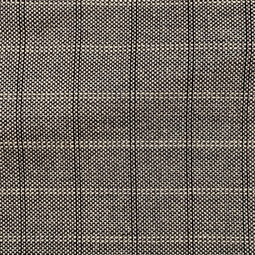 Wool Woven Fabric- Brown Windowpane