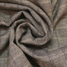 Load image into Gallery viewer, Wool Woven Fabric- Brown Windowpane
