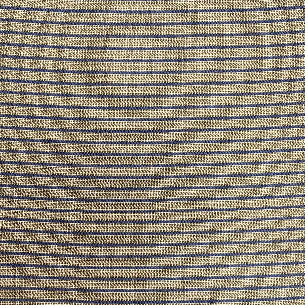 Wool Woven Fabric- Brown and Navy Stripes