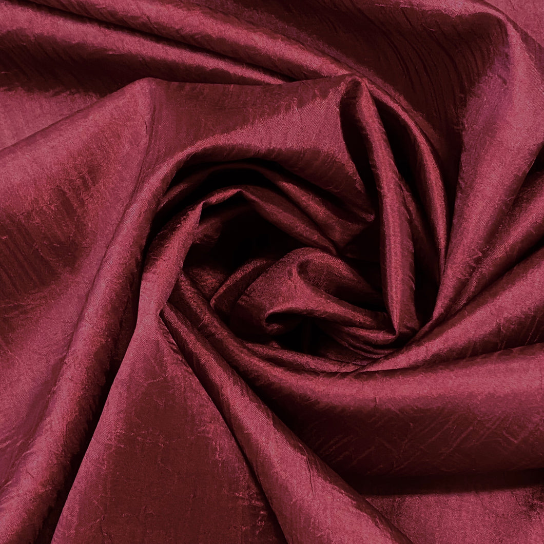 Polyester Taffeta Woven Fabric - Washed Finish- Wine Red