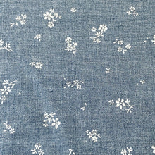 Load image into Gallery viewer, Cotton Blend - Medium Chambray - With Floral Accent

