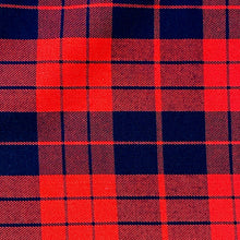 Load image into Gallery viewer, Wool Blend Flannel Plaid - Red/Black Tartan
