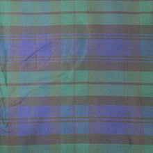 Load image into Gallery viewer, Wool Blend Flannel Plaid - Green/Blue Tartan
