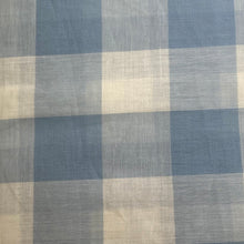 Load image into Gallery viewer, Cotton Voile Featherlight Woven Fabric - Pale Blue/White Gingham
