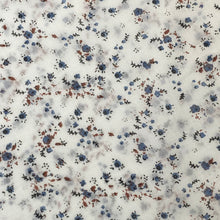 Load image into Gallery viewer, Ultra lightweight Cotton Voile Woven Fabric - Tiny Floral Scatter - Blue/Natural
