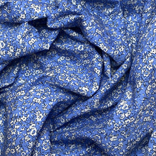 Load image into Gallery viewer, Periwinkle Ditsy Floral Cotton Broadcloth - Woven Fabric - Blue/White
