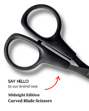 Load image into Gallery viewer, 4.75" Midnight Edition Curved Blade Scissors
