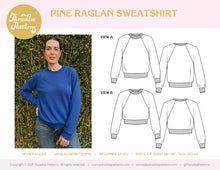 Load image into Gallery viewer, Pine Raglan by Paradise Pattern with Liz Simpson (Thursdays January 15th &amp; 22nd 6-9pm)
