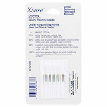 Load image into Gallery viewer, KLASSÉ sewing machine needles- Sharps Assorted Sizes 1-60/9, 2-70/10, 2-80/12
