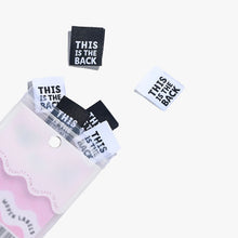 Load image into Gallery viewer, This is the Back Woven Labels by KATM (Black &amp; White) | Pack of 6 Labels
