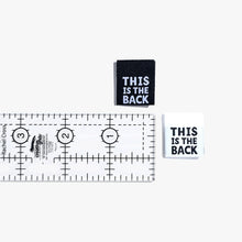 Load image into Gallery viewer, This is the Back Woven Labels by KATM (Black &amp; White) | Pack of 6 Labels
