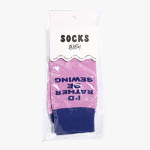 Load image into Gallery viewer, I'd Rather Be Sewing Socks (Purple/Blue) | 1 Pair
