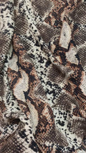 Load and play video in Gallery viewer, Reptile Print Polyester- Brown and Beige
