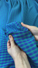 Load and play video in Gallery viewer, Synthetic Blend Woven Fabric - Blue/Purple/Teal Gingham
