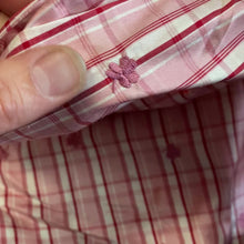 Load and play video in Gallery viewer, Silk Woven Fabric Plaid with Embroidered Clover Motif
